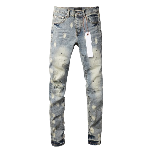 Purple Jeans-White/Blue